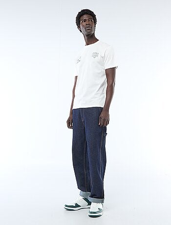 T-shirt in jersey a maniche corte con stampa fronte/retro