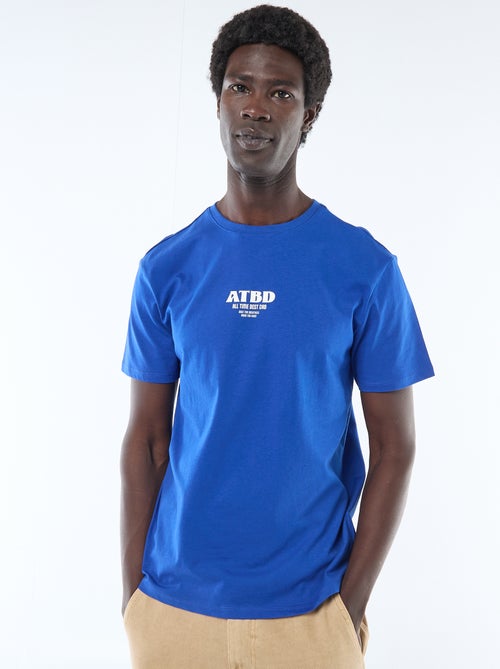 T-shirt in jersey a maniche corte con stampa fronte/retro - Kiabi