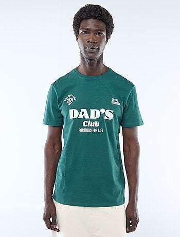 T-shirt in jersey a maniche corte con stampa fronte/retro