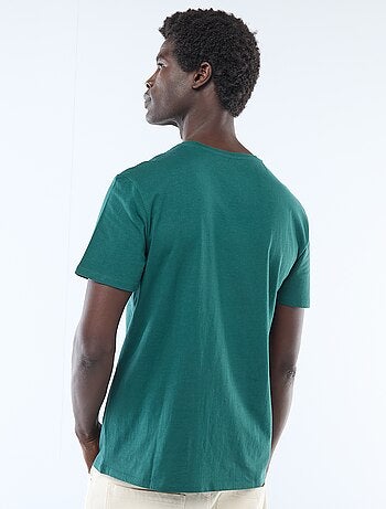 T-shirt in jersey a maniche corte con stampa fronte/retro