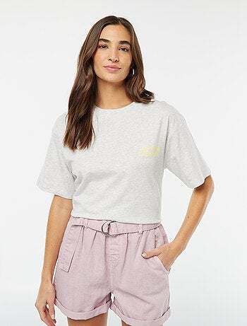 T-shirt in jersey a maniche corte con stampa