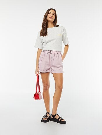 T-shirt in jersey a maniche corte con stampa