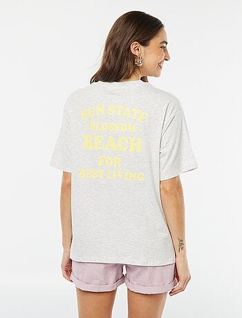 T-shirt in jersey a maniche corte con stampa