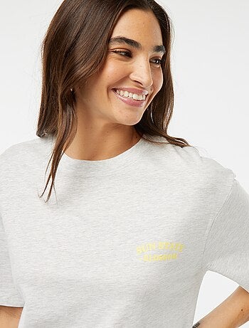 T-shirt in jersey a maniche corte con stampa