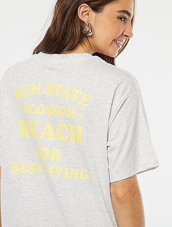 T-shirt in jersey a maniche corte con stampa