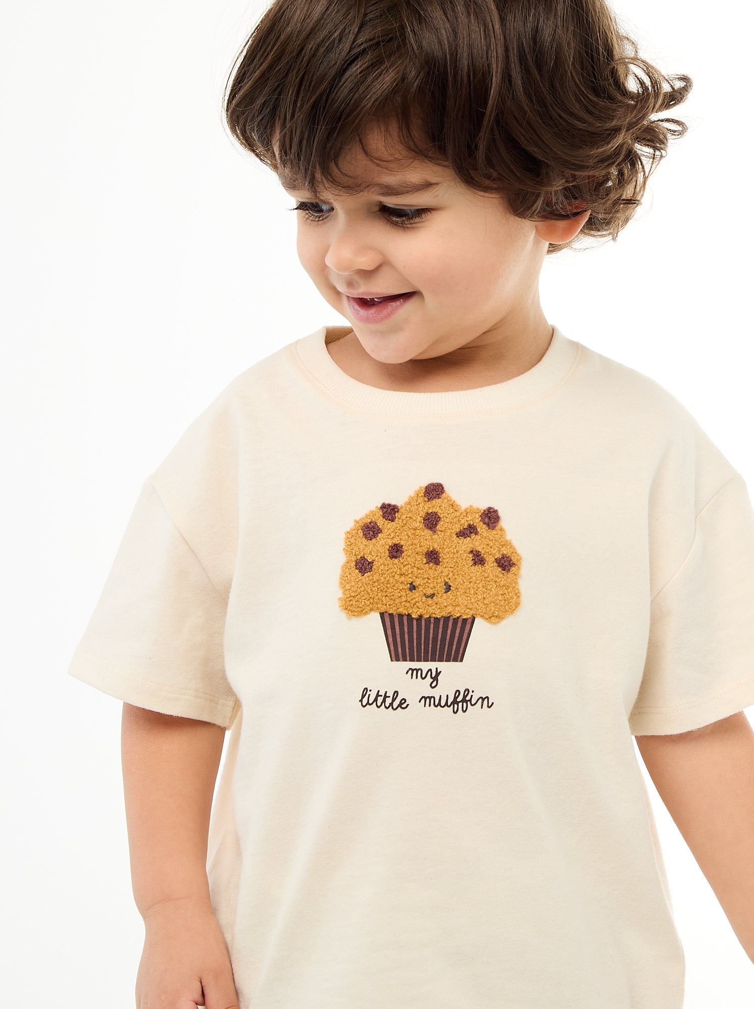 T-shirt in jersey a maniche corte con taschino stampato