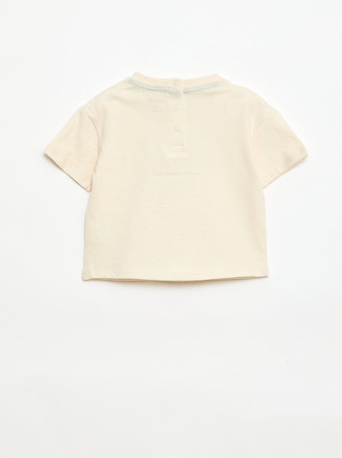 T-shirt in jersey a maniche corte con taschino stampato - Kiabi