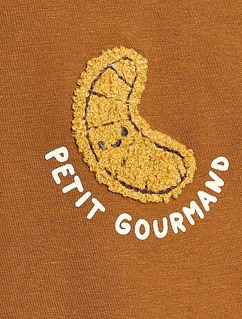 T-shirt in jersey a maniche corte con taschino stampato