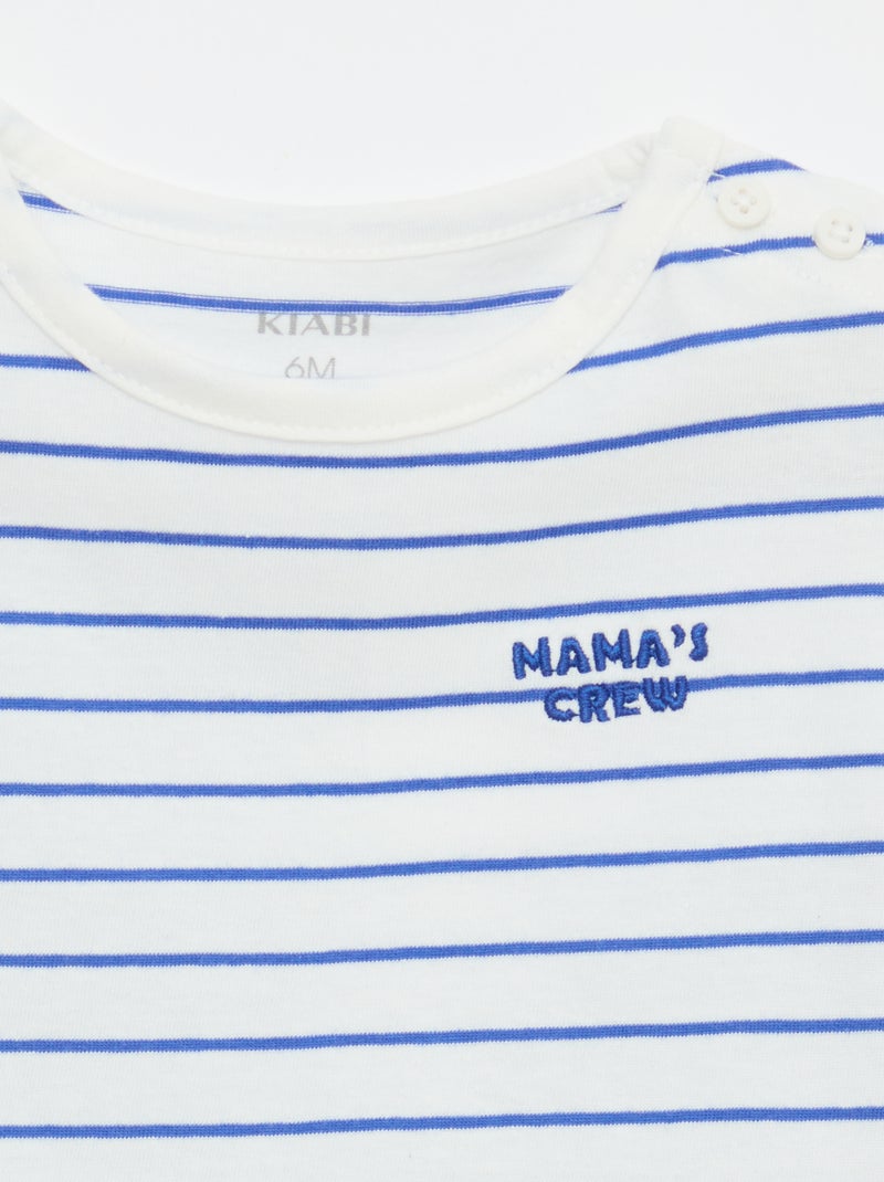 T-shirt in jersey a maniche corte 'festa della mamma' Blu - Kiabi