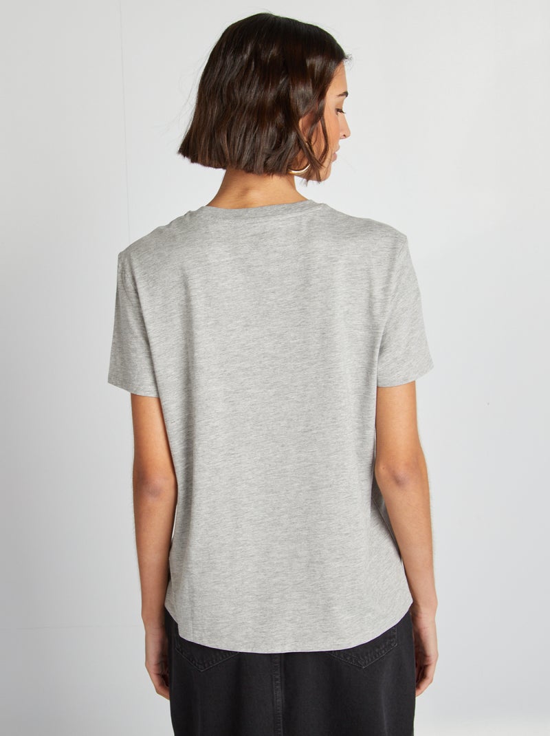 T-shirt in jersey a maniche corte GRIGIO - Kiabi
