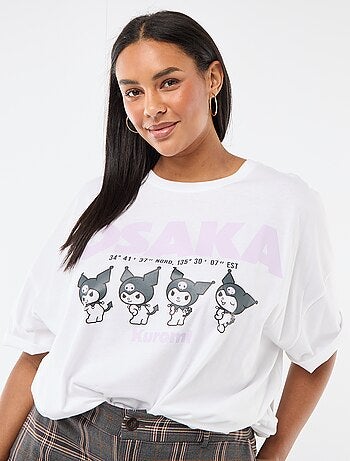 T-shirt in jersey a maniche corte 'Kuromi'