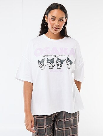 T-shirt in jersey a maniche corte 'Kuromi'