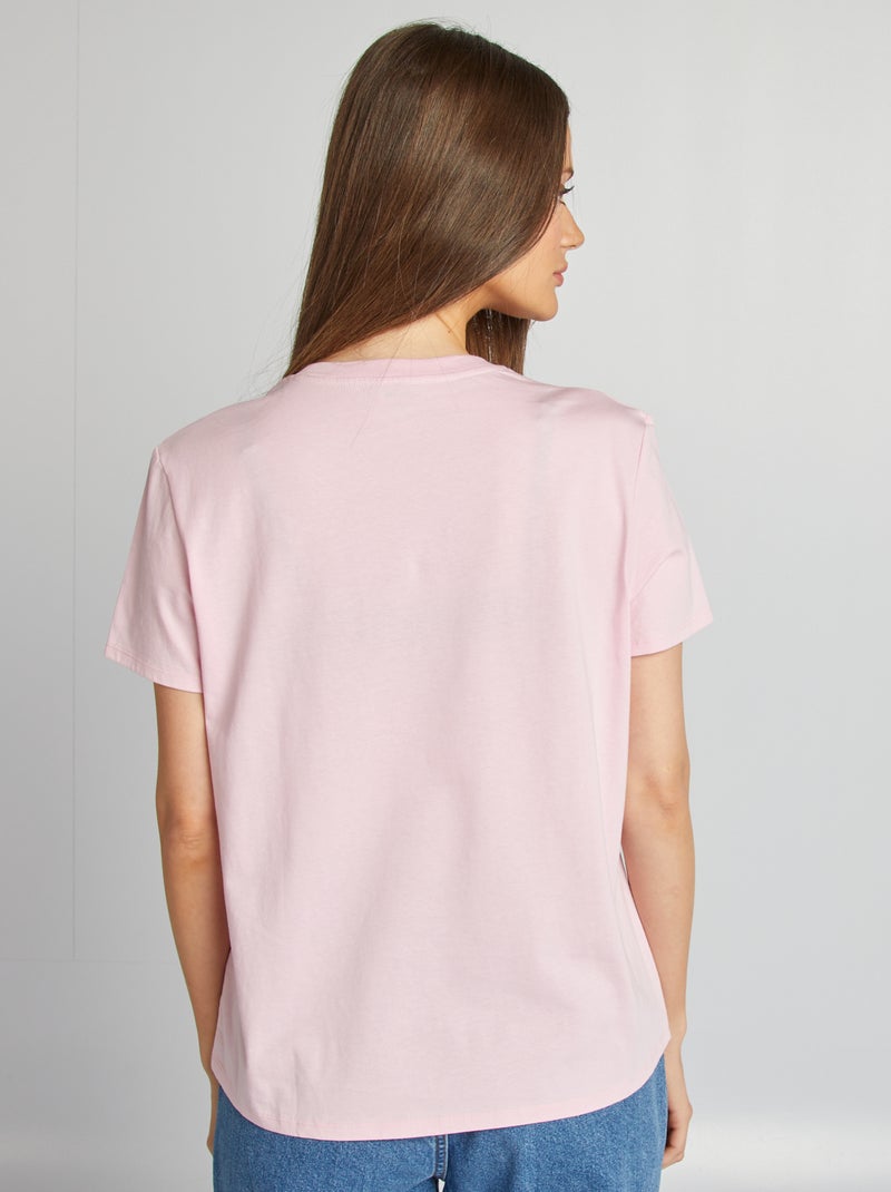 T-shirt in jersey a maniche corte ROSA - Kiabi
