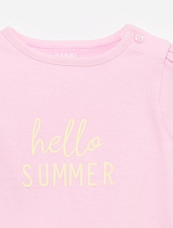 T-shirt in jersey a maniche corte