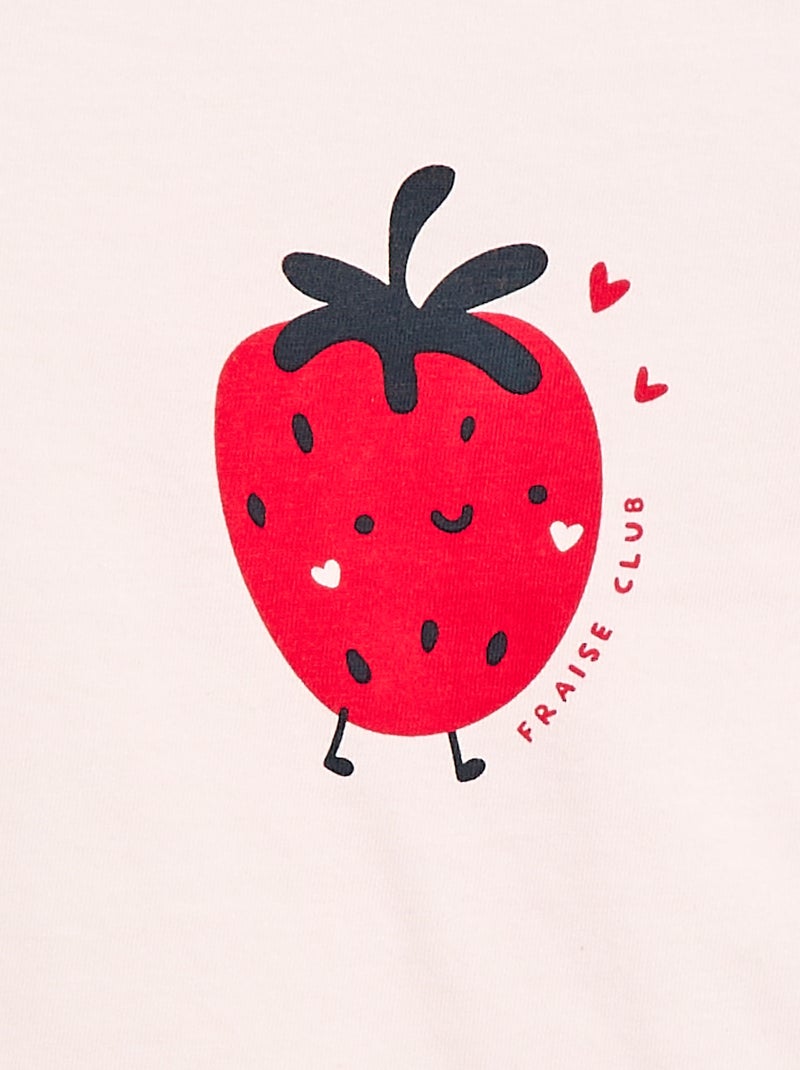 T-shirt in jersey a maniche corte Rosa - Kiabi