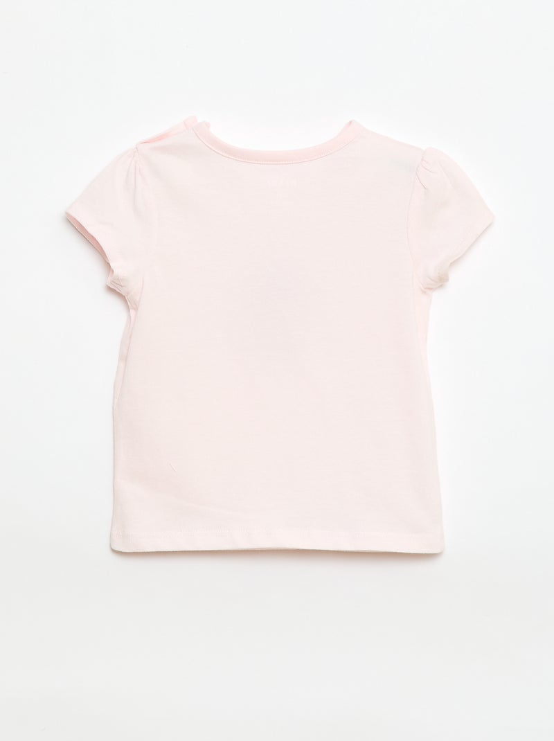 T-shirt in jersey a maniche corte Rosa - Kiabi