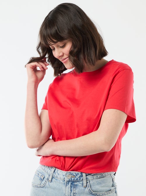 T-shirt in jersey a maniche corte - Kiabi