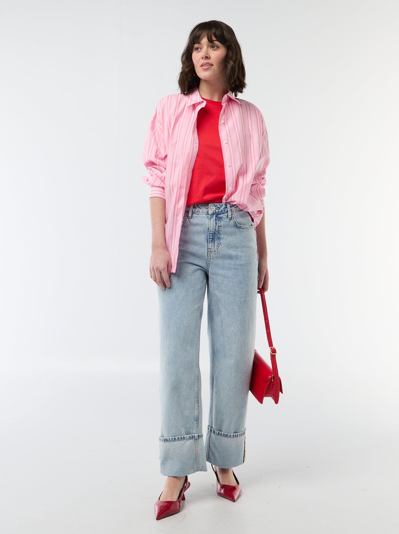 T-shirt in jersey a maniche corte Rosso - Kiabi