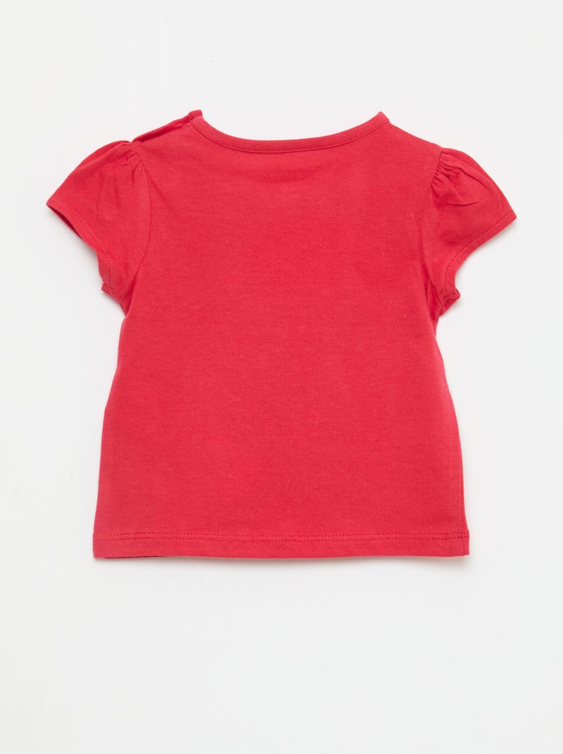 T-shirt in jersey a maniche corte Rosso - Kiabi