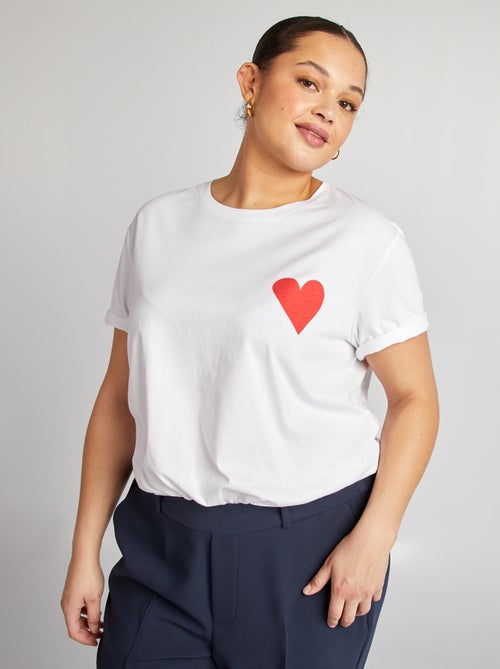 T-shirt in jersey a maniche corte 'SI' - Kiabi