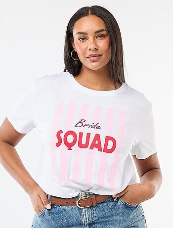 T-shirt in jersey a maniche corte 'SI'