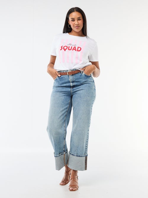 T-shirt in jersey a maniche corte 'SI' - Kiabi