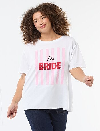 T-shirt in jersey a maniche corte 'SI'