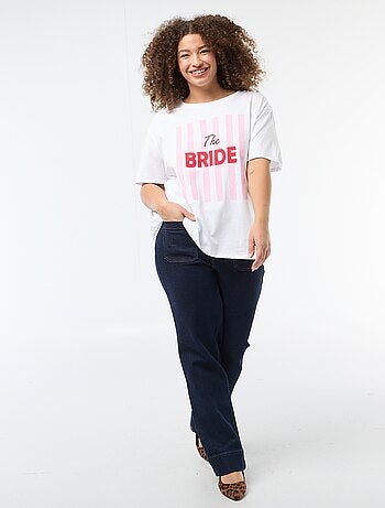 T-shirt in jersey a maniche corte 'SI'