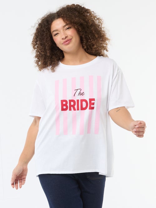 T-shirt in jersey a maniche corte 'SI' - Kiabi