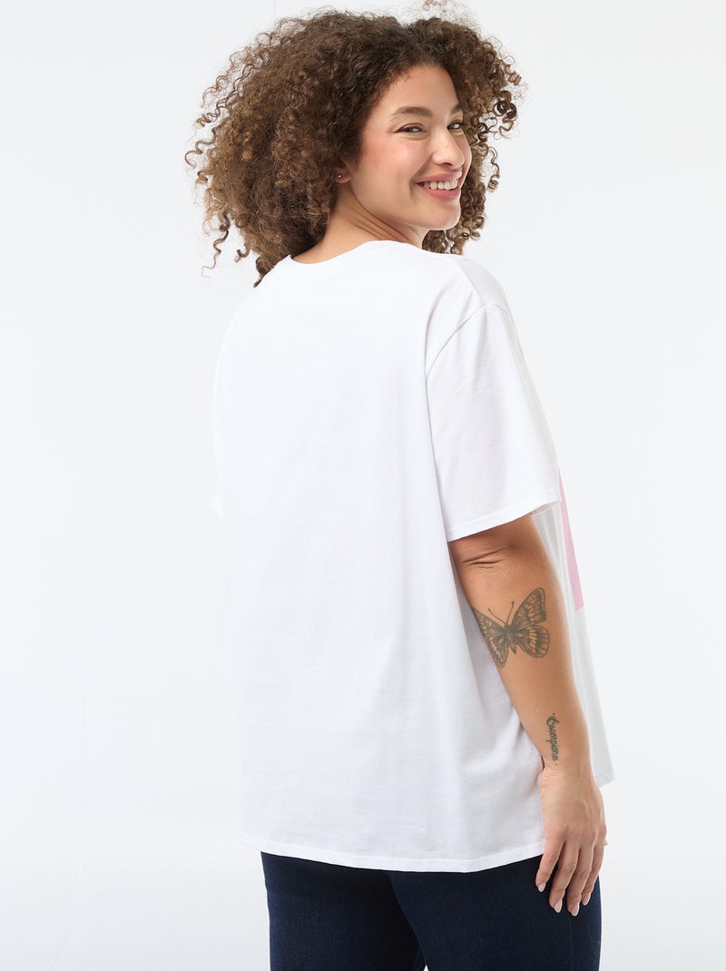 T-shirt in jersey a maniche corte 'SI' Blu - Kiabi