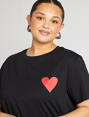 T-shirt in jersey a maniche corte 'SI'