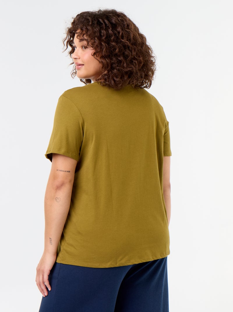 T-shirt in jersey a maniche corte Verde - Kiabi