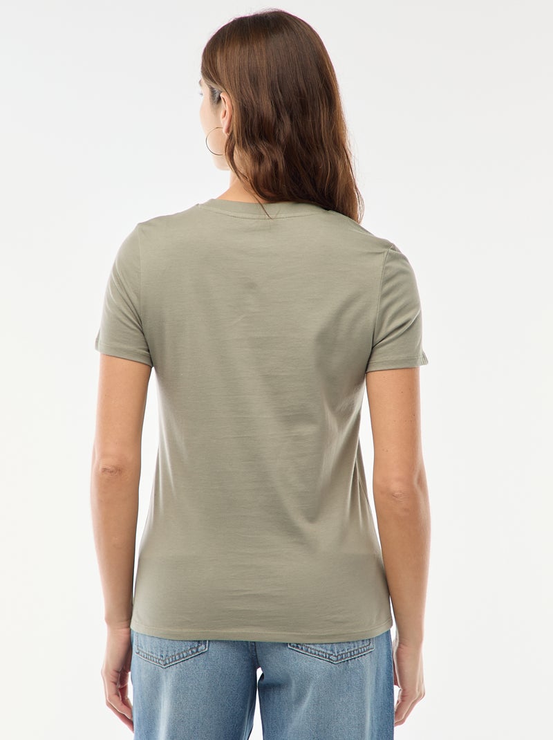 T-shirt in jersey a maniche corte Verde - Kiabi