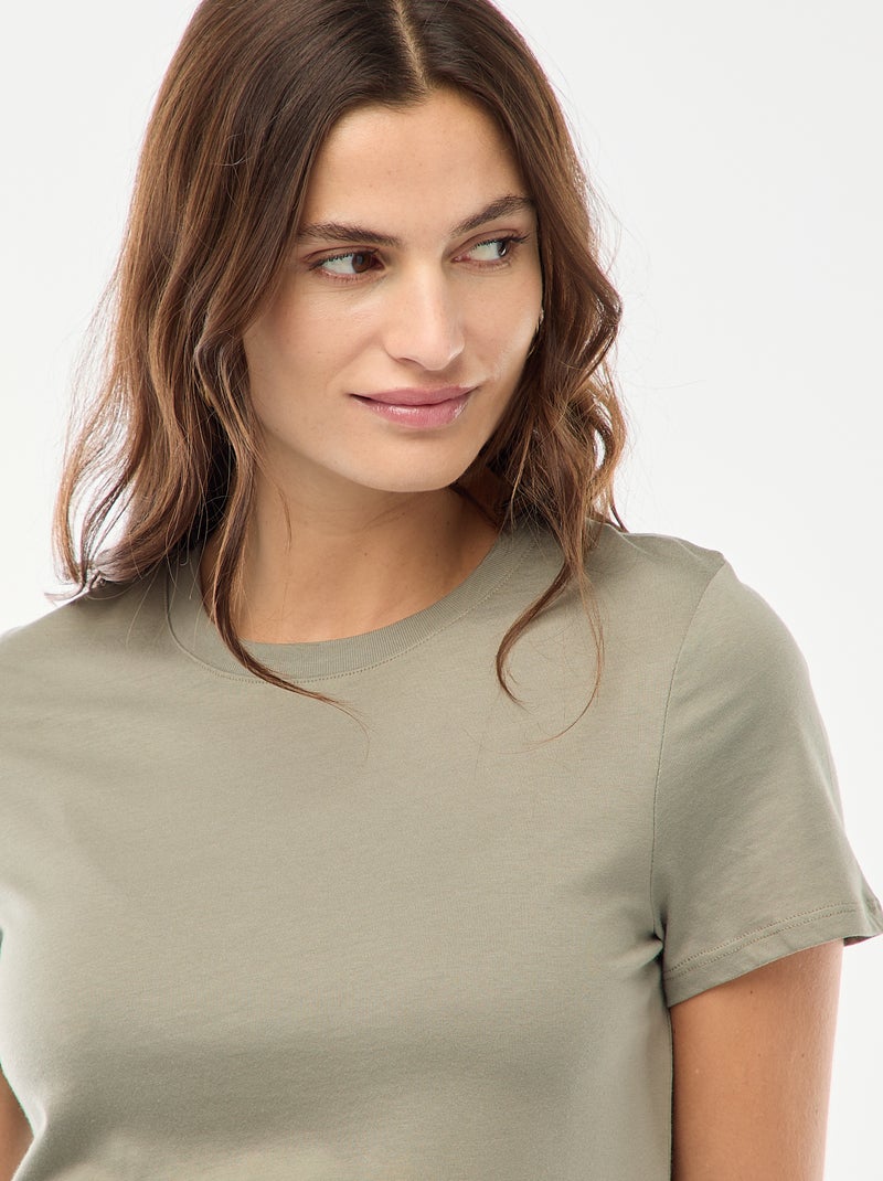 T-shirt in jersey a maniche corte Verde - Kiabi