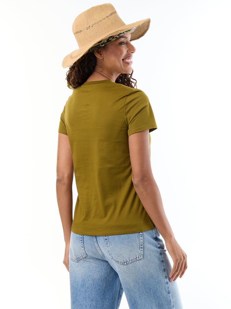 T-shirt in jersey a maniche corte Verde - Kiabi