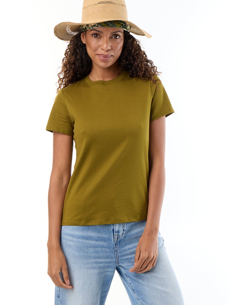 T-shirt in jersey a maniche corte Verde - Kiabi