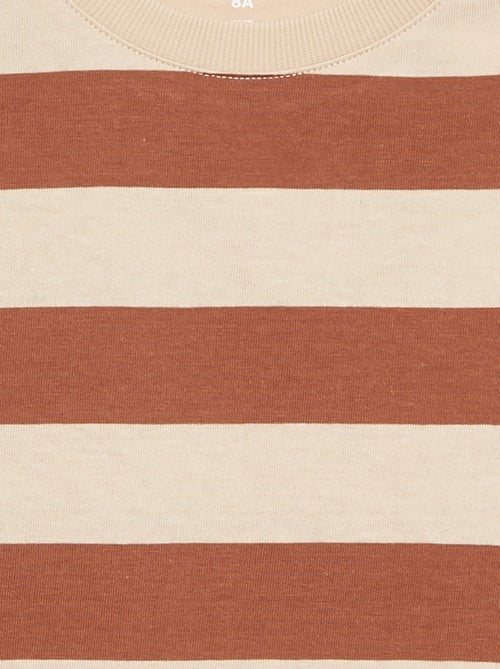 T-shirt in jersey a maniche lunghe a righe - Kiabi T-shirt in jersey a maniche lunghe a righe - Kiabi