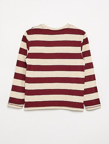 T-shirt in jersey a maniche lunghe a righe