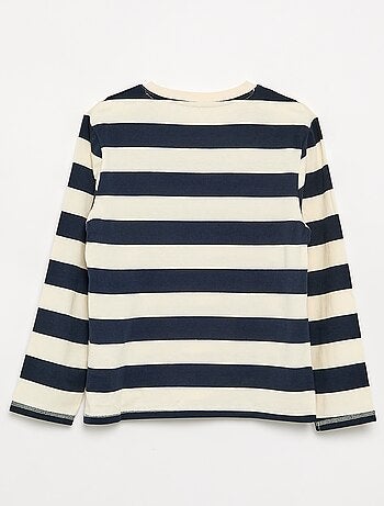 T-shirt in jersey a maniche lunghe a righe