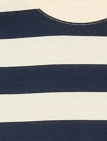 T-shirt in jersey a maniche lunghe a righe