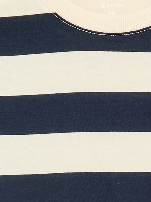 T-shirt in jersey a maniche lunghe a righe - Kiabi T-shirt in jersey a maniche lunghe a righe - Kiabi