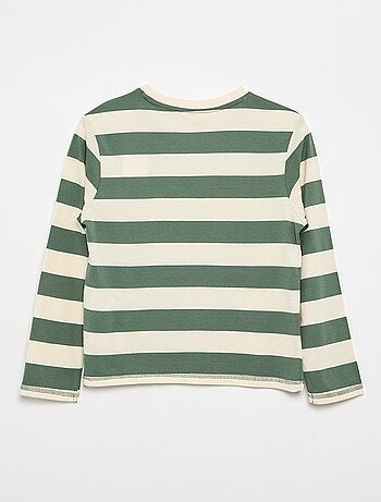 T-shirt in jersey a maniche lunghe a righe
