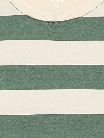 T-shirt in jersey a maniche lunghe a righe