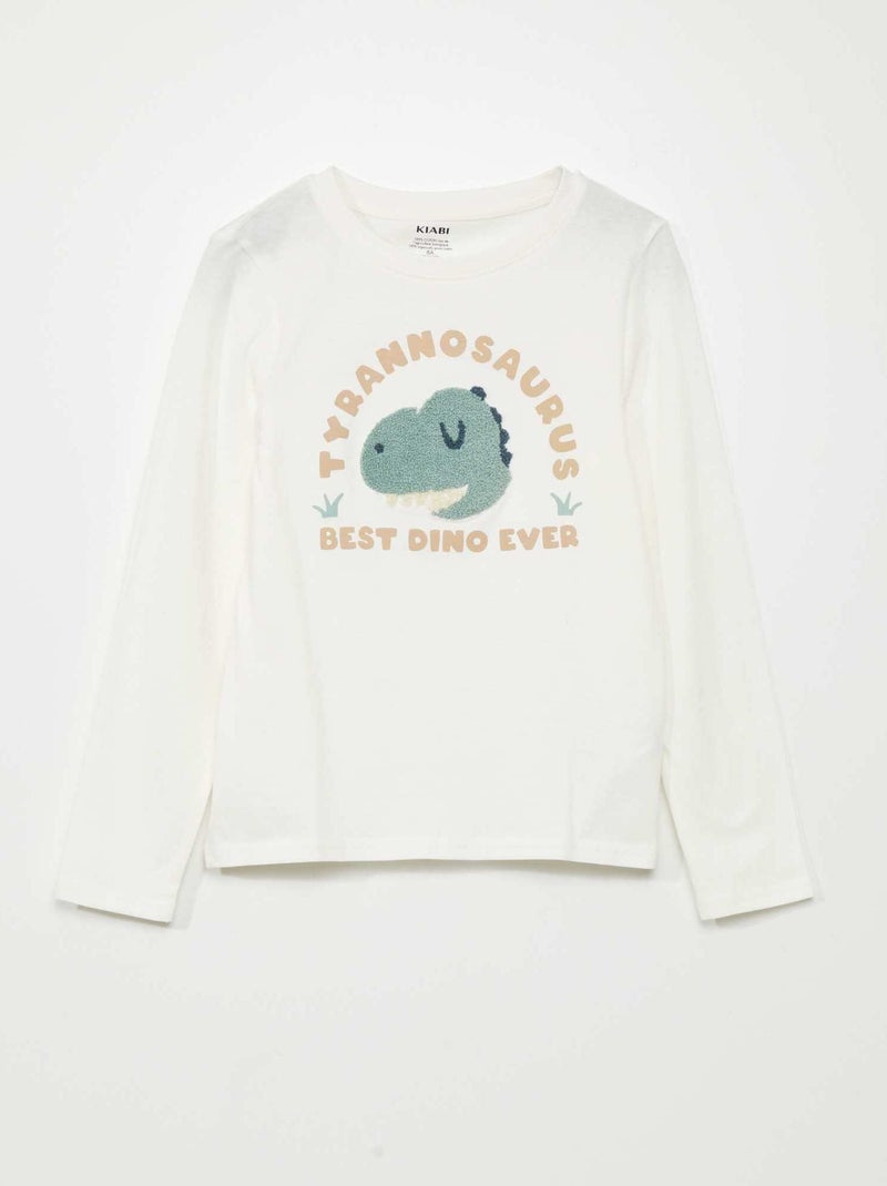T-shirt in jersey a maniche lunghe BEIGE - Kiabi