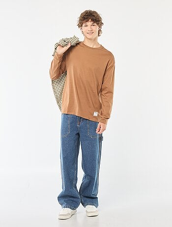 T-shirt in jersey a maniche lunghe