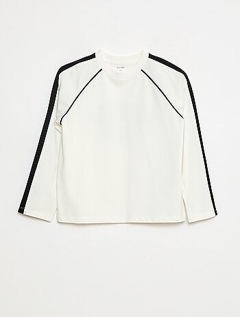 T-shirt in jersey a maniche lunghe