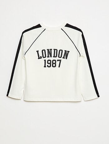 T-shirt in jersey a maniche lunghe