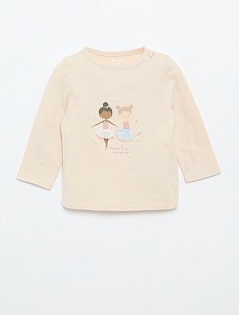 T-shirt in jersey a maniche lunghe