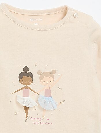 T-shirt in jersey a maniche lunghe