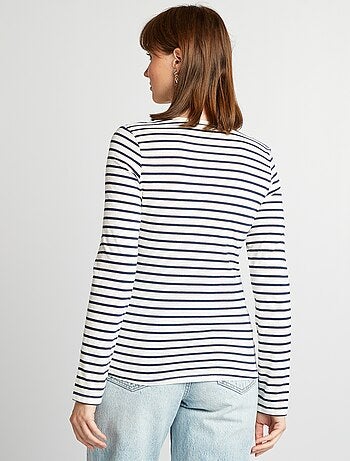 T-shirt in jersey a maniche lunghe